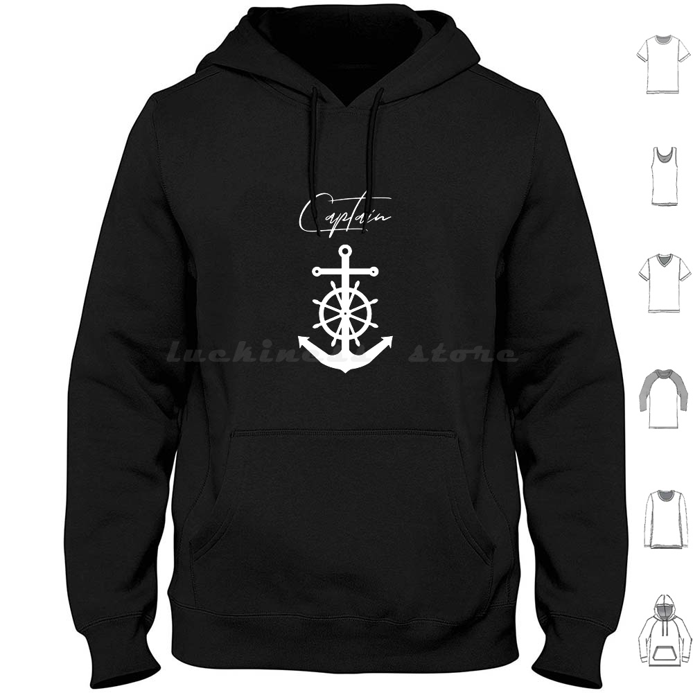 Fishing Boat Anchor - Funny Captain Boat Anchor Hoodie Cotton