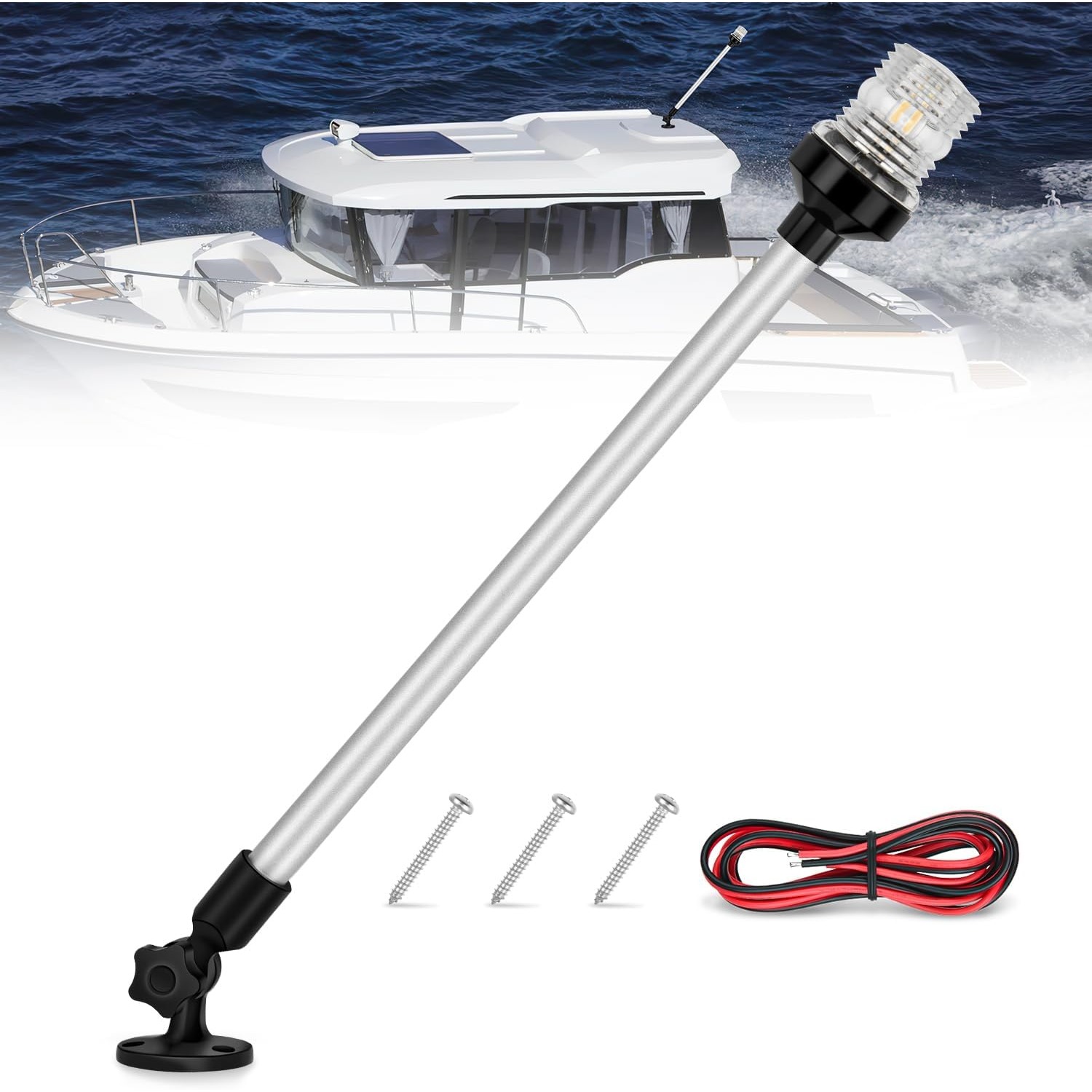 Fishing Boat Anchor - Nilight Marine Boat Stern Light 24Inch