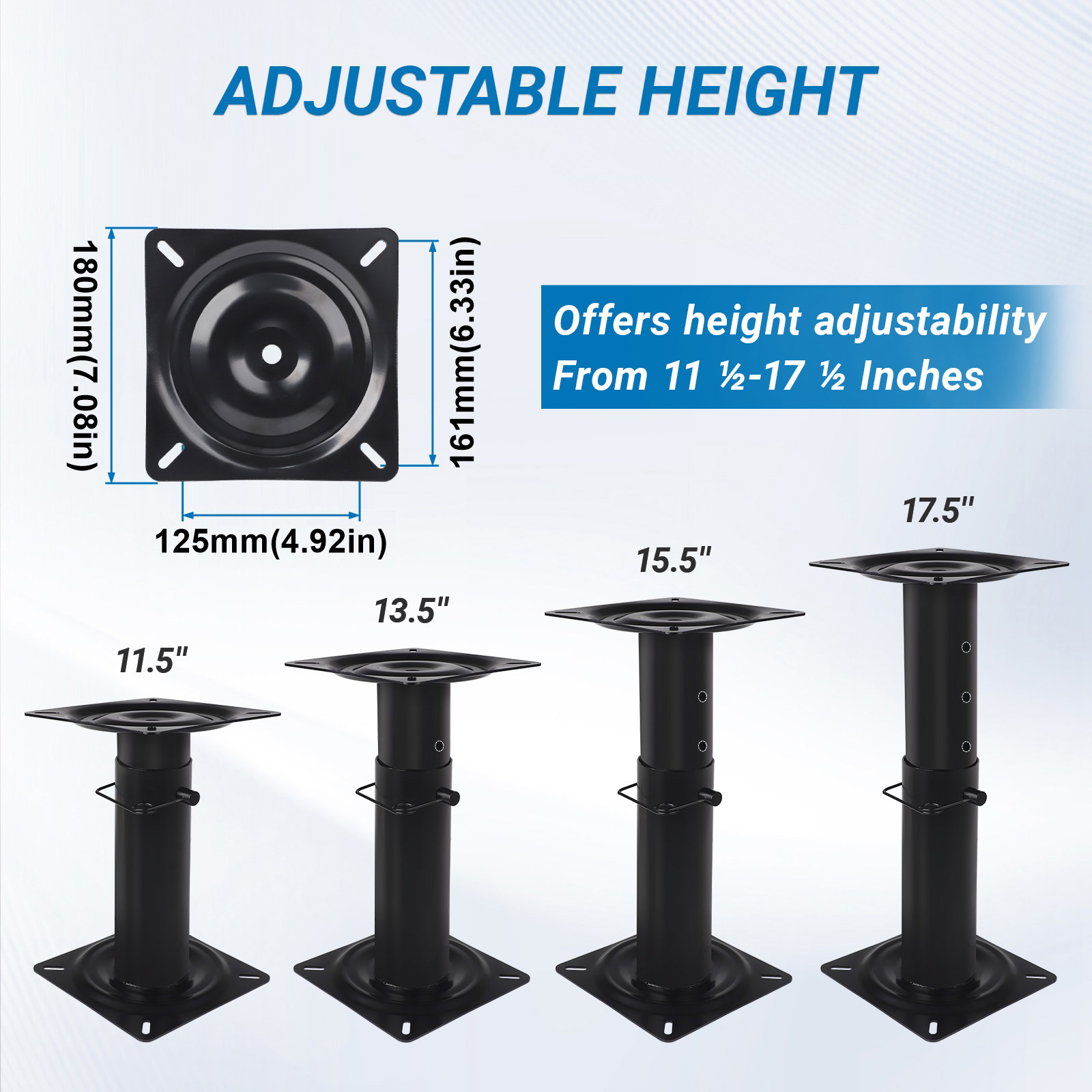 Boat Seat Pedestal Mount, Adju - Fishing Boat Steering Wheel review and price