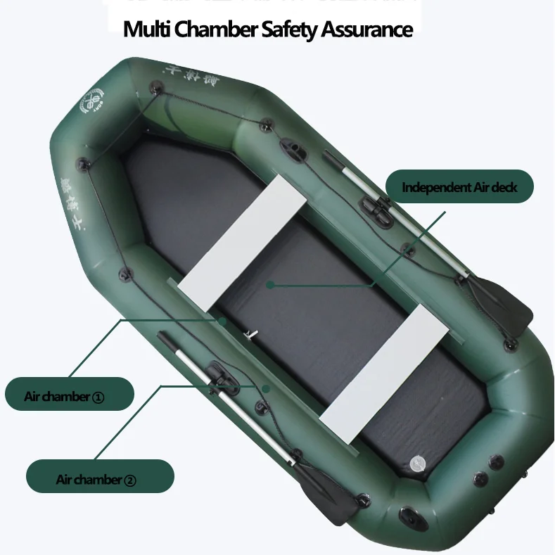 1.75~3.6m Green Fishing Kayak  - Fishing Boat Oar review and price
