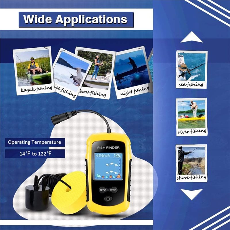 ABUE-Kayak Portable Fish Depth - Fishing Boat Depth Finder review and price