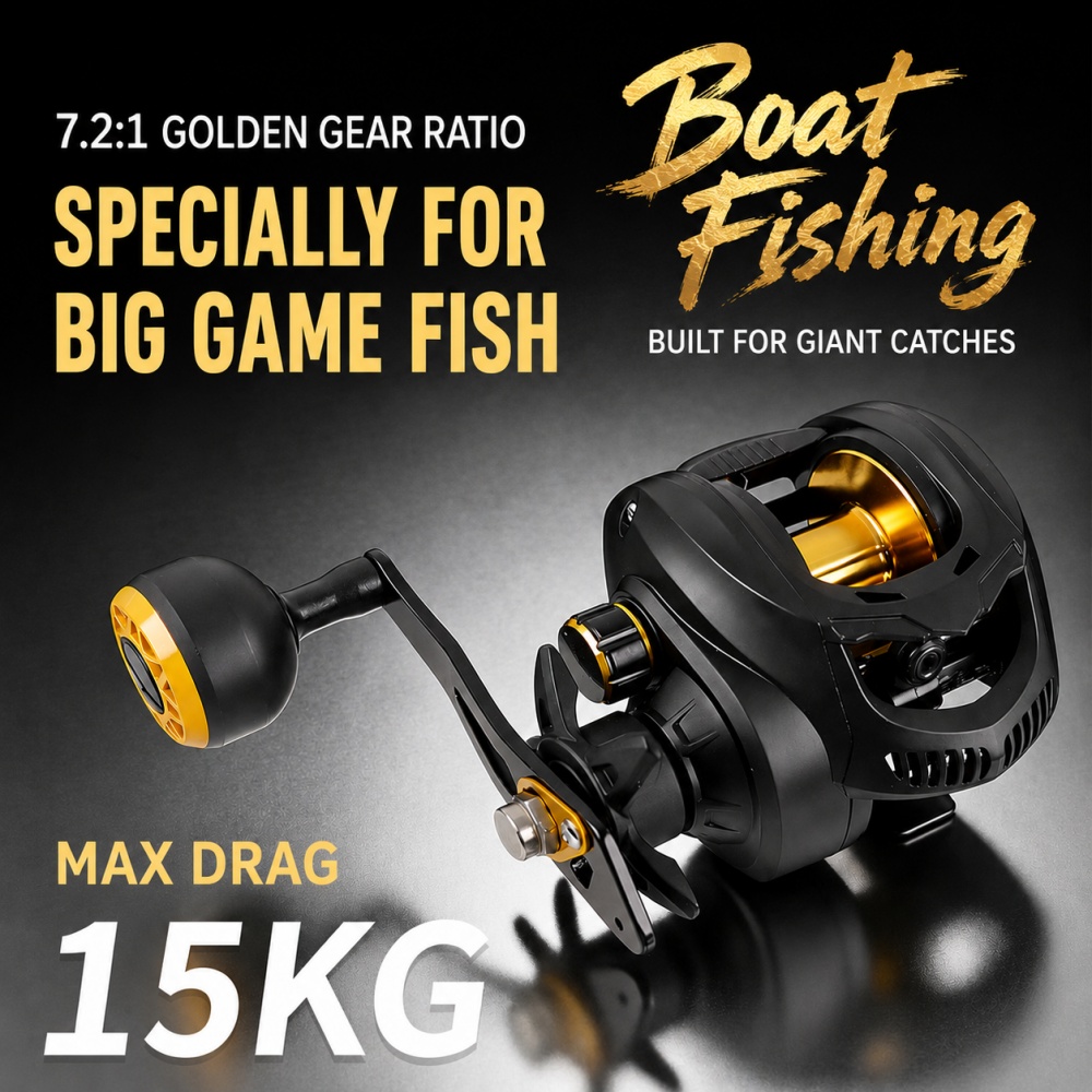 7.2:1 Heavy Duty Baitcasting R - Fishing Boat Steering Wheel review and price