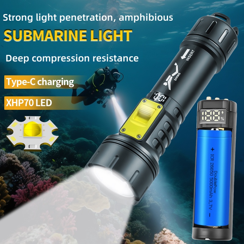 New XHP70 Diving Flashlight IP - Fishing Boat Cover review and price