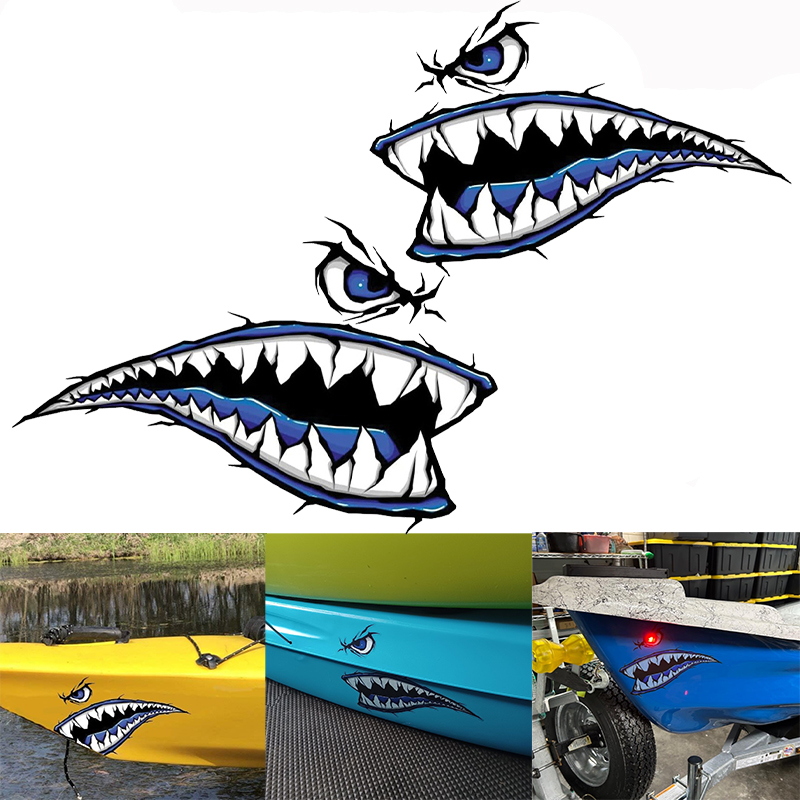 2PCS Shark Teeth Mouth Boat St - Fishing Boat Oar review and price