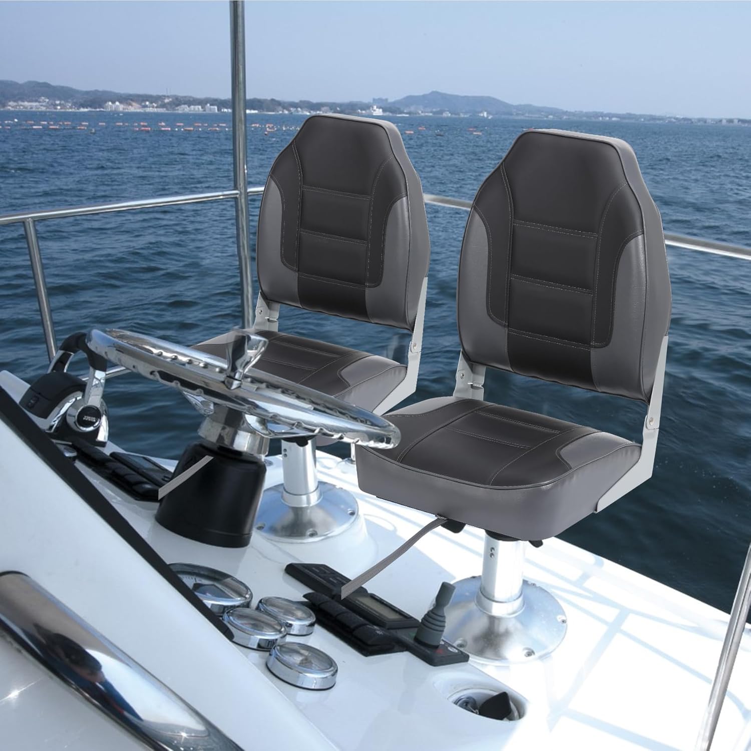 2 Pack Folding Boat Seats, Hig - Fishing Boat Seat review and price